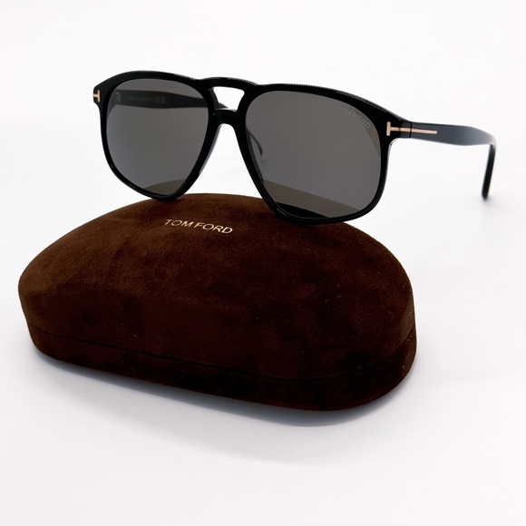 NEW TOM FORD TF1000 01A BLACK AVIATOR SUNGLASSES TOM FORD PIERRE-02 FT1000/S - Picture 2 of 11